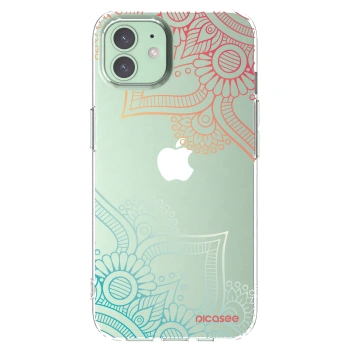 Picasee silikonska prozirna maskica za Apple iPhone 12 - Flowers pattern