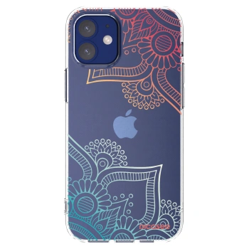 Picasee silikonska prozirna maskica za Apple iPhone 12 mini - Flowers pattern