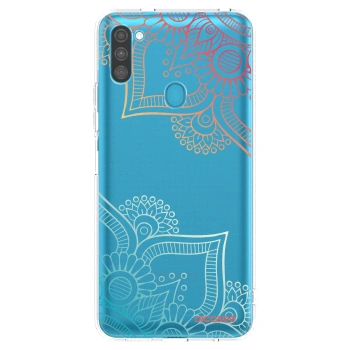 Picasee silikonska prozirna maskica za Samsung Galaxy M11 - Flowers pattern