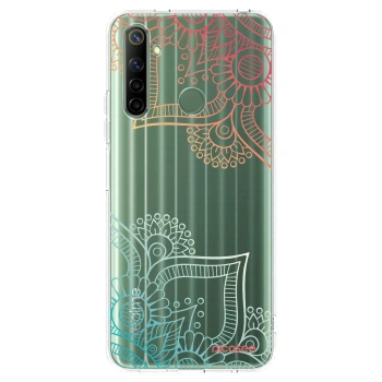 Picasee silikonska prozirna maskica za Realme 6i - Flowers pattern