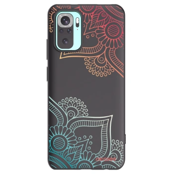 Picasee crna silikonska maskica za Xiaomi Redmi Note 10 Pro - Flowers pattern