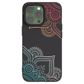 Picasee crna silikonska maskica za Apple iPhone 13 Pro - Flowers pattern
