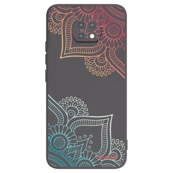 Picasee crna silikonska maskica za Xiaomi Redmi Note 9T - Flowers pattern