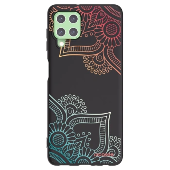 Picasee crna silikonska maskica za Samsung Galaxy A22 A225F 4G - Flowers pattern