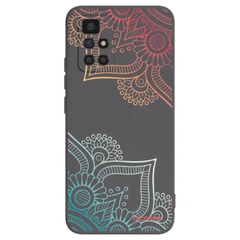 Picasee crna silikonska maskica za Xiaomi Redmi 10 - Flowers pattern