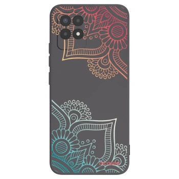 Picasee crna silikonska maskica za Realme 8i - Flowers pattern