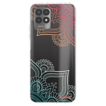 Picasee silikonska prozirna maskica za Realme 8i - Flowers pattern