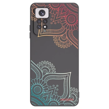 Picasee crna silikonska maskica za Xiaomi Redmi Note 11 - Flowers pattern
