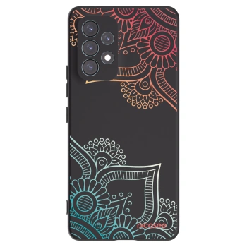 Picasee crna silikonska maskica za Samsung Galaxy A53 5G A536 - Flowers pattern