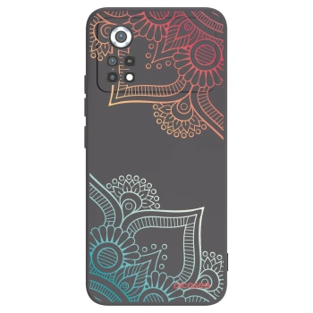 Picasee crna silikonska maskica za Xiaomi Poco X4 Pro 5G - Flowers pattern
