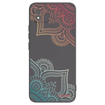Picasee crna silikonska maskica za Realme C11 (2021) - Flowers pattern