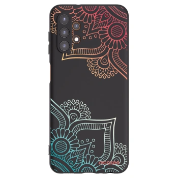 Picasee crna silikonska maskica za Samsung Galaxy A13 4G A135 - Flowers pattern