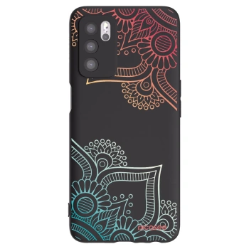 Picasee crna silikonska maskica za OPPO A16 - Flowers pattern