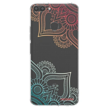 Picasee silikonska prozirna maskica za Huawei P Smart - Flowers pattern