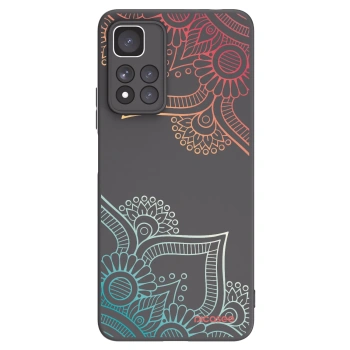 Picasee crna silikonska maskica za Xiaomi Redmi Note 11 Pro+ 5G - Flowers pattern