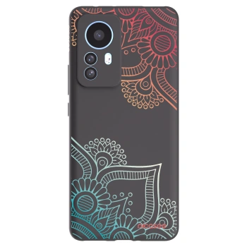 Picasee crna silikonska maskica za Xiaomi 12T Pro - Flowers pattern