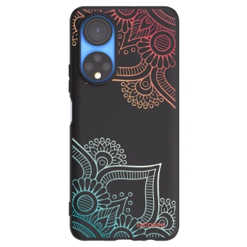 Picasee crna silikonska maskica za Honor X7 - Flowers pattern