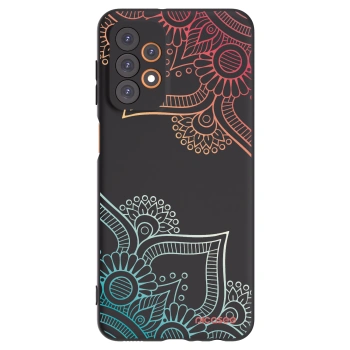 Picasee crna silikonska maskica za Samsung Galaxy A23 A235F 4G - Flowers pattern
