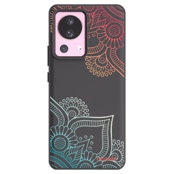 Picasee crna silikonska maskica za Xiaomi 13 Lite - Flowers pattern