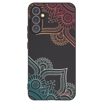 Picasee crna silikonska maskica za Samsung Galaxy A34 5G A346B - Flowers pattern