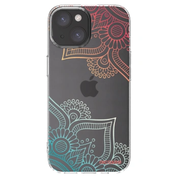 Picasee silikonska prozirna maskica za Apple iPhone 15 - Flowers pattern