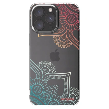 Picasee silikonska prozirna maskica za Apple iPhone 15 Pro Max - Flowers pattern