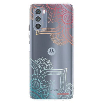 Picasee silikonska prozirna maskica za Motorola Moto G62 - Flowers pattern