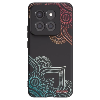 Picasee crna silikonska maskica za Xiaomi 14 Pro - Flowers pattern