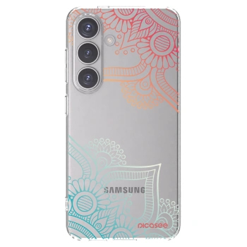 Picasee silikonska prozirna maskica za Samsung Galaxy S24 S921B 5G - Flowers pattern