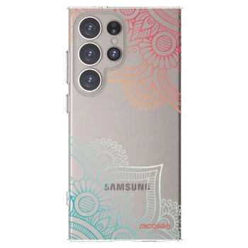 Picasee silikonska prozirna maskica za Samsung Galaxy S24 Ultra S928B 5G - Flowers pattern