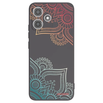 Picasee crna silikonska maskica za Xiaomi Redmi 12 5G - Flowers pattern