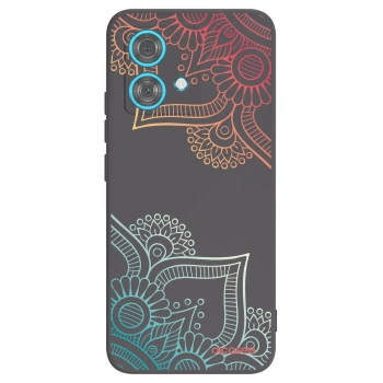 Picasee crna silikonska maskica za Motorola Edge 40 Neo - Flowers pattern