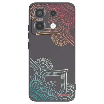 Picasee crna silikonska maskica za Xiaomi Poco X6 - Flowers pattern