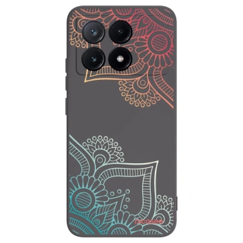 Picasee crna silikonska maskica za Xiaomi Poco X6 Pro - Flowers pattern
