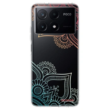 Picasee silikonska prozirna maskica za Xiaomi Poco X6 Pro - Flowers pattern