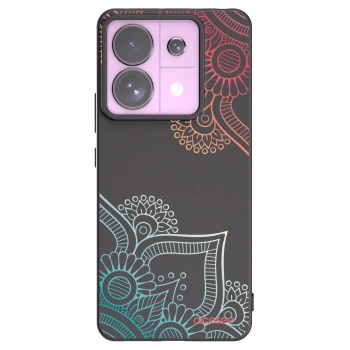 Picasee crna silikonska maskica za Xiaomi Redmi Note 13 Pro 5G - Flowers pattern