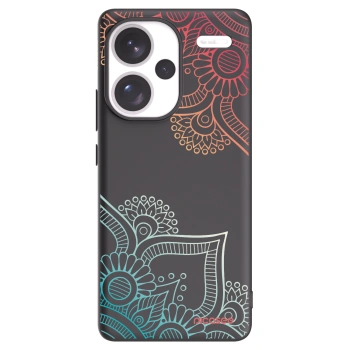 Picasee crna silikonska maskica za Xiaomi Redmi Note 13 Pro+ 5G - Flowers pattern