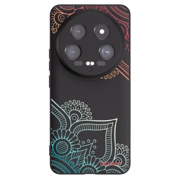 Picasee crna silikonska maskica za Xiaomi 14 Ultra - Flowers pattern
