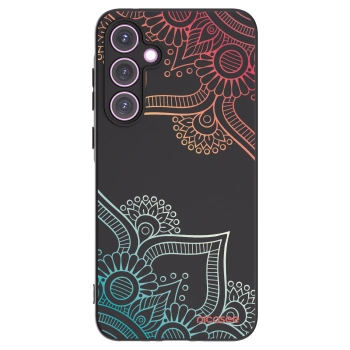Picasee crna silikonska maskica za Samsung Galaxy A35 5G A356B - Flowers pattern