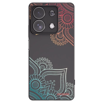 Picasee crna silikonska maskica za Xiaomi Redmi Note 13 Pro 4G - Flowers pattern