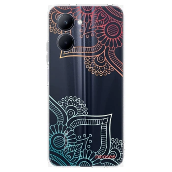 Picasee silikonska prozirna maskica za Realme C33 (2023) - Flowers pattern
