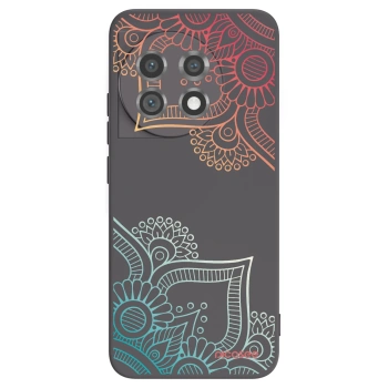 Picasee crna silikonska maskica za OnePlus 11 5G - Flowers pattern