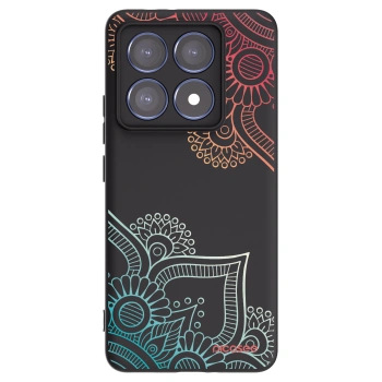 Picasee crna silikonska maskica za Xiaomi 14T Pro - Flowers pattern