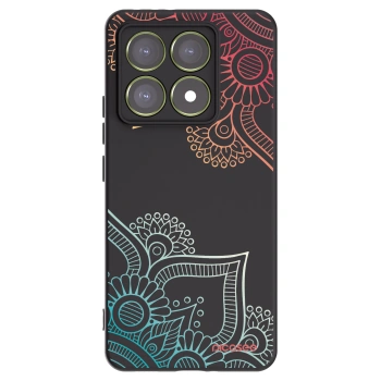 Picasee crna silikonska maskica za Xiaomi 14T - Flowers pattern