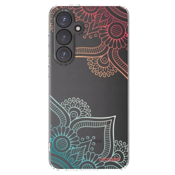Picasee silikonska prozirna maskica za Samsung Galaxy S24 FE S721B - Flowers pattern