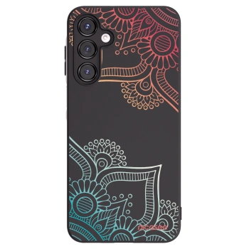 Picasee crna silikonska maskica za Samsung Galaxy A16 5G - Flowers pattern
