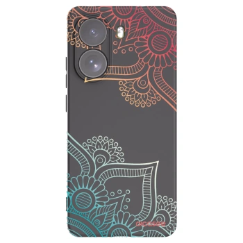 Picasee crna silikonska maskica za Xiaomi Poco X7 - Flowers pattern