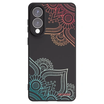 Picasee crna silikonska maskica za Samsung Galaxy S25 Edge 5G - Flowers pattern