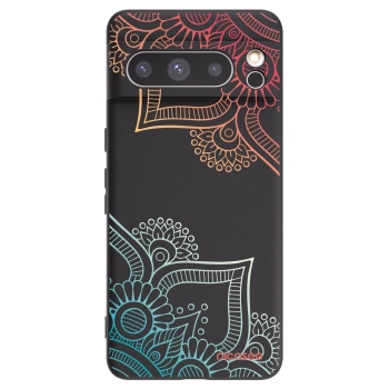 Picasee crna silikonska maskica za Google Pixel 8 Pro - Flowers pattern