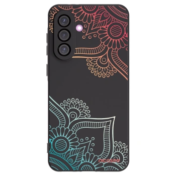 Picasee crna silikonska maskica za Samsung Galaxy A36 5G - Flowers pattern